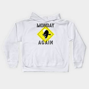 MONDAY AGAIN CAT Kids Hoodie